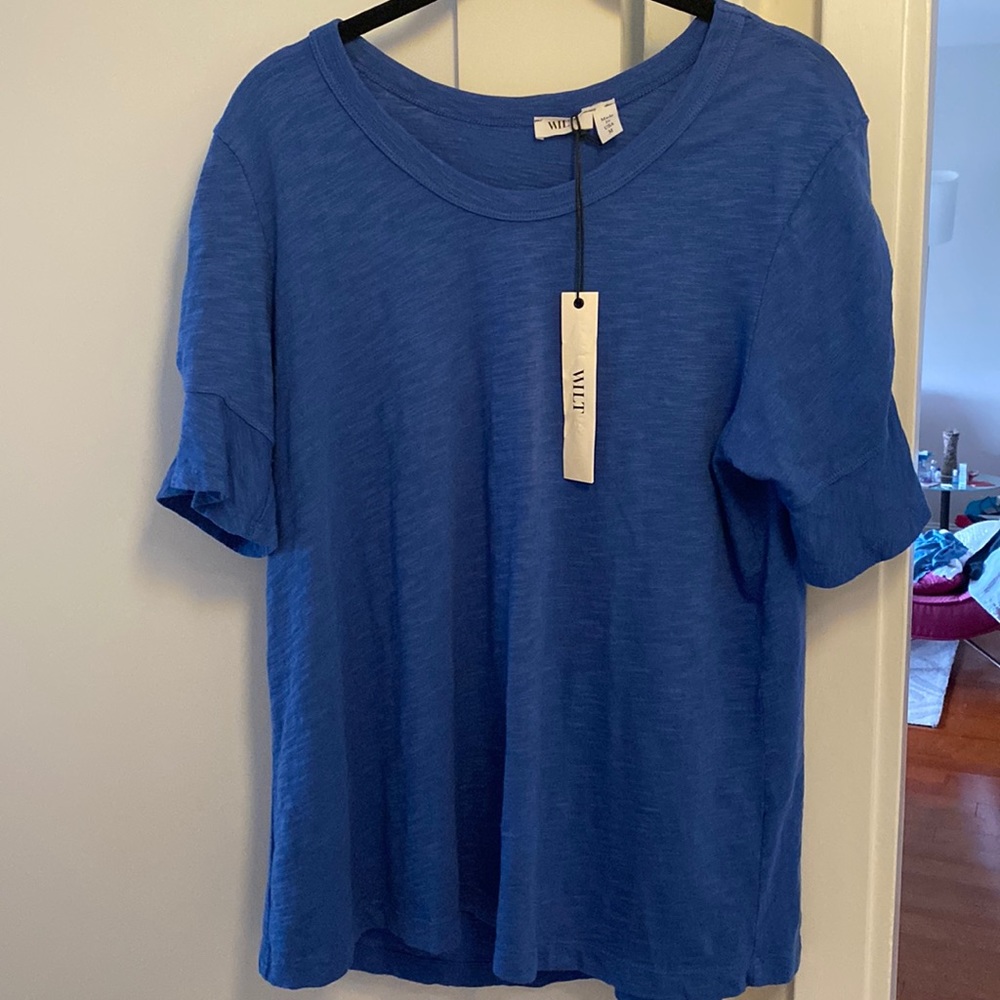 "Wilt" cotton ruffle sleeve tee size Med "New"